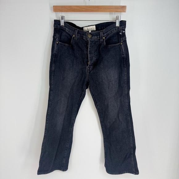 The Great. Cropped Dark Wash Straight Leg High Rise Denim Jeans - Picture 1 of 4